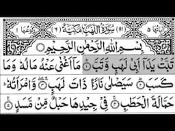 111-Surah Lahab(Tabbat)  With Arabic Text |  سورة اللّهب