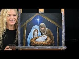 NATIVITY GNOMES- Learn How to Draw and Paint with Acrylics- FUN Holiday Paint and Sip at Home