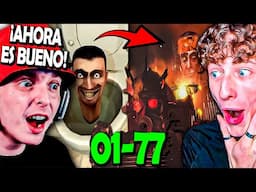 Compilación de Reacciones a TODOS los CAPÍTULOS de Skibidi Toilet🚽 | 01-77 (con augusto😎)