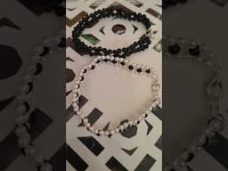 Black and white beeds bracelets # gift ideas #chithralekha  Nair