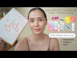 CARELINE SKIN Review | Skin Hero Set, Micellar Tonic, Primer Mask | BEST BEGINNER SKINCARE SET??