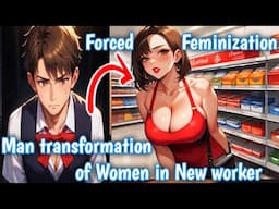 Man transformation of Woman in New worker  | forced feminized | gender swap | new tg anime |  Tg Tf