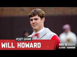 Will Howard recaps his day following Ohio State's 31-7 win over Northwestern