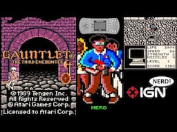 Atari Lynx Gauntlet, you play as a Nerd!