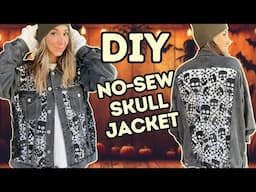 LAST MINUTE Skull Jacket 💀 No-Sew Halloween! | DIY w/ Orly Shani