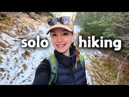 chatty solo hiking vlog in the Canadian Rockies (snowy Lillian Lake, Kananaskis)