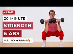 LIVE 30-Minute Full Body Strength + Abs (SPA Format)