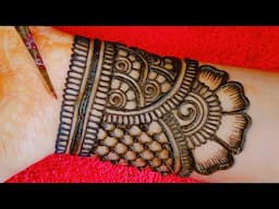 special mehndi design front hand || easy mehendi design || mehandi design