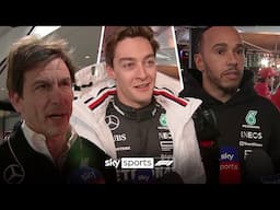 Toto Wolff, George Russell and Lewis Hamilton react to a mixed Las Vegas qualifying 😊😔🎰