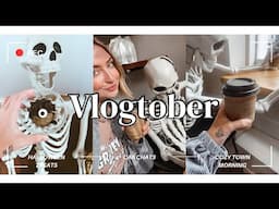 DAY IN MY LIFE- VLOGTOBER-cozy Halloween town morning 🦇🖤