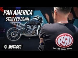 Harley Davidson Pan America Strip-down heads to Roland Sands Design / MotoGeo Adventures