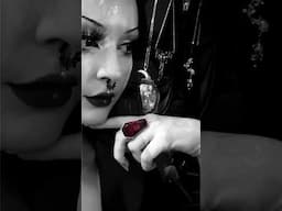 Is @vamourecifix a living Morticia or what? Total gothic babe my VAMP coffin ring. #coffin #goths