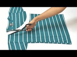 How To Make a Woman's Blouse From a Men's T-shirt In 2 Minutes!