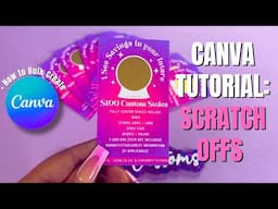 BULK CREATE IN CANVA | DIY SCRATCH OFF CARDS | CANVA TUTORIAL | Crafting with Kandor