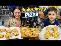 Mummy Ne Aalu Ka Cheesy Pizza Bana Diya 😍😋