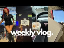 weekly vlog: sonography student, last week of the term, ga state football game, atl nights & more