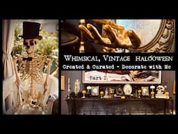 Vintage & Whimsical Halloween   Decorate with me Part I #halloween #thriftydecor #moody #thrifting