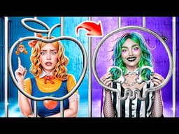 Extreme Makeover from Nerd Miss Delight to Popular Beetlejuice! How to Become Beetlejuice in Jail!