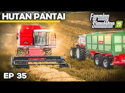 BIG YIELD BOOST!! COLLECTING SWATHS | Farming Simulator 25 - Hutan Pantai | Episode 35