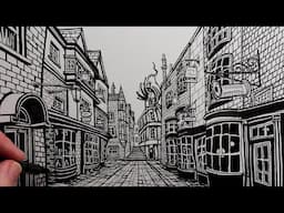 How to Draw Diagon Alley: Narrated Step-by-Step