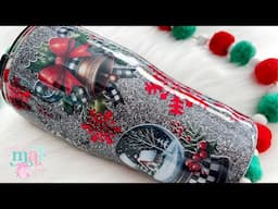 Black & White Classic Christmas Tumbler Tutorial