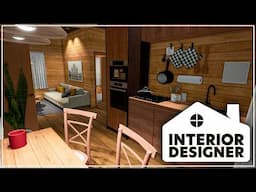 Cozy Wooden Tiny House Build | Interior Designer Game Review & Gameplay!