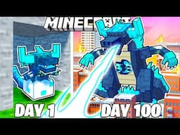 I Survived 100 Days as WARDEN GODZILLA in Minecraft!