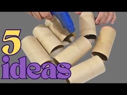 5 Brilliant Ways to reuse/recycle empty tissue rolls| best out of waste