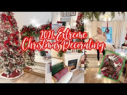 2024 EXTREME CHRISTMAS DECORATING VIDEO // DECORATE MY BEDROOM WITH ME