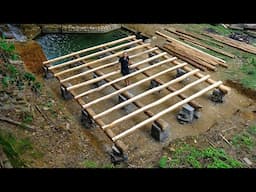 Building A Log Cabin (Ep2) Wood! Felling Trees - Floor Joists