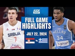 SERBIA vs GREECE Full Game Highlights July 22, 2024 (Friendly International Games)