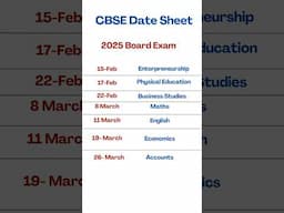 CBSE Date Sheet 2025 out now #cbse2025 #cbsedatesheet #cbseexam2025