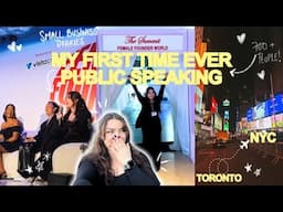 NYC VLOG: my first time public speaking in front of 700+ people?!?! | small biz diaries 🩷😱