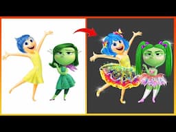 Inside Out 2 2024 | Grown up - Joy & Diggust Glow Up Ballet Actress Compilation - Cartoon World