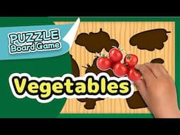 Vegetables | Puzzle Board Game with Flashcards for Kids | Made by Redcat Reading