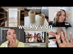 weekly vlog 💌 open house viewing, makeup chit chat, aldi finds + new hair