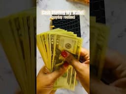 Payday Routine | Cash Stuffing my Wallet  #shortsyoutube for My #moneysavingtips #cashbudgeter