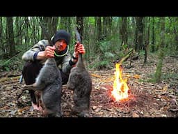 Wallaby Catch, Forage, COOK (60 Day Hunt & Gather Challenge)