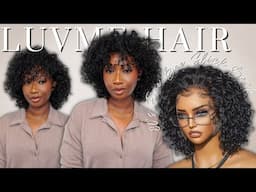 80s Fine Bae Slick Back Curly Wig Install + Review | ft LuvMe Hair | Tan Dotson