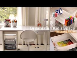 SUB) 돋보이는 공간활용과 깔끔한 정리/ 아이가 있어도 깔끔한 거실/ How I utilize living space as kids area/ Desk Organization