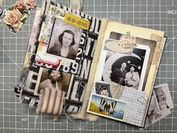 Window Tuck and Pocket Decorating - Calming Busy Scrapbook Paper, Using Our Tim Holtz Stash