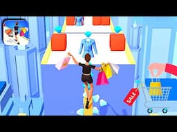 Joguinho Corrida de Compras SHOPAHOLIC RUN 3D 👗🛍👗Games All Levels Gameplay Level 1-2