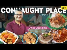 Ep - 1, Delhi Neighbourhood Eats I Connaught Place OFFICE SPL FOOD WALK l Bhatura, MINI Samosa,Chaat