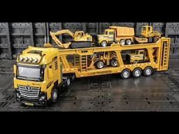 Engineering Transporter Double Decker Trailer Truck Contain Bulldozer, Dump Truck, Mixer, Roller