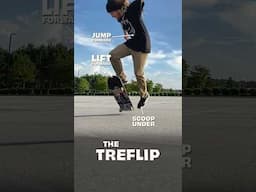 How the TREFLIP works 🤯 #skateboarding #360flip #treflip