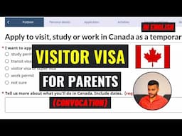 How To Apply For "Visitor Visa For Parents"? | IRCC Portal - Canada 2024 |