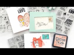 How To Make 3 Easy Shaker Cards using Happy Mail Stamps Essentials by Ellen