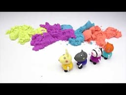 Kinetic Sand DIY Stop Motion with Peppa Pig for Kids Nursery Rhymes Kids Color Lollipops #1