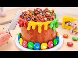 ASMR - 미니어처 초콜릿 M&M 케이크 🎂 Birthday M&M Candy Chocolate Cake Decorating 🎂미니 요리