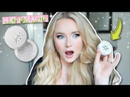 testing the new half magic glitter puck shade and new skincare!